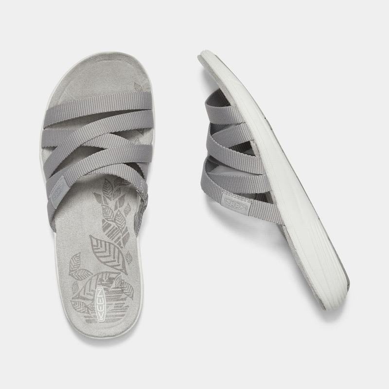 Keen Damaya Womens Slides Grey Factory Outlet NZ (8059-UWNQM)